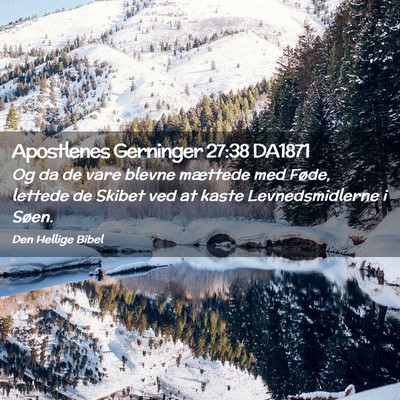 Picture 02 - Apostlenes Gerninger 27:38 DA1871 - Og da de vare blevne mættede med Føde, lettede - Bible Verse Picture