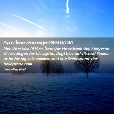 Picture 02 - Apostlenes Gerninger 28:16 DA1871 - Men da vi kom til Rom, [overgav Høvedsmanden - Bible Verse Picture