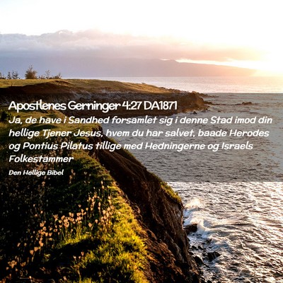 Picture 02 - Apostlenes Gerninger 4:27 DA1871 - Ja, de have i Sandhed forsamlet sig i denne Stad - Bible Verse Picture