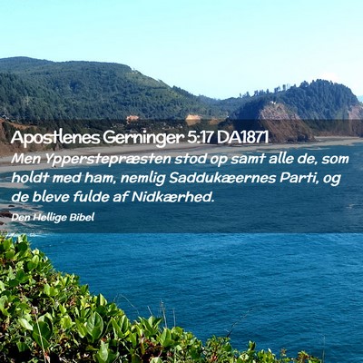 Picture 02 - Apostlenes Gerninger 5:17 DA1871 - Men Ypperstepræsten stod op samt alle de, som - Bible Verse Picture