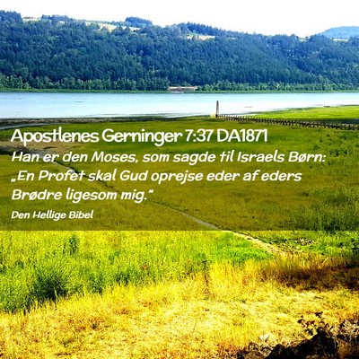 Picture 02 - Apostlenes Gerninger 7:37 DA1871 - Han er den Moses, som sagde til Israels Børn: - Bible Verse Picture