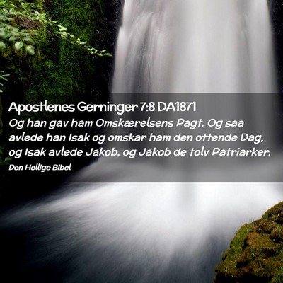 Picture 02 - Apostlenes Gerninger 7:8 DA1871 - Og han gav ham Omskærelsens Pagt. Og saa avlede - Bible Verse Picture