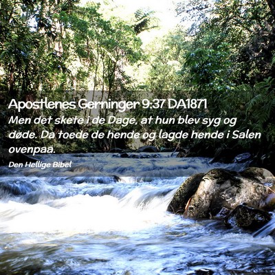 Picture 02 - Apostlenes Gerninger 9:37 DA1871 - Men det skete i de Dage, at hun blev syg og - Bible Verse Picture