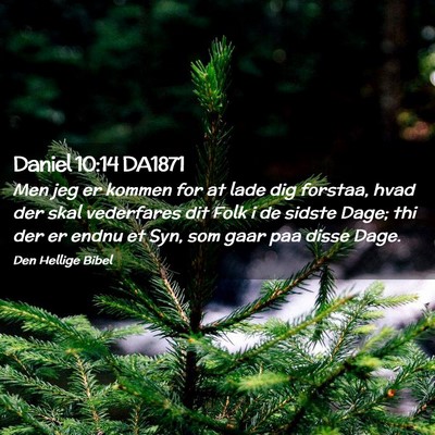 Picture 02 - Daniel 10:14 DA1871 - Men jeg er kommen for at lade dig forstaa, hvad - Bible Verse Picture