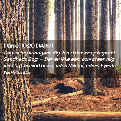 Picture 02 - Daniel 10:20 DA1871 - Dog vil jeg kundgøre dig, hvad der er optegnet i - Bible Verse Picture