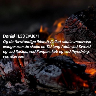 Picture 02 - Daniel 11:33 DA1871 - Og de forstandige iblandt Folket skulle undervise - Bible Verse Picture