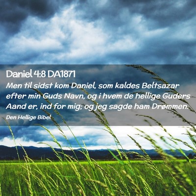 Picture 02 - Daniel 4:8 DA1871 - Men til sidst kom Daniel, som kaldes Beltsazar - Bible Verse Picture