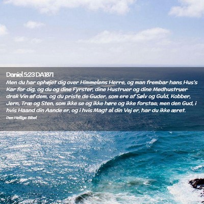Picture 02 - Daniel 5:23 DA1871 - Men du har ophøjet dig over Himmelens Herre, og - Bible Verse Picture