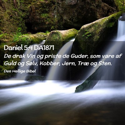 Picture 02 - Daniel 5:4 DA1871 - De drak Vin og priste de Guder, som vare af Guld - Bible Verse Picture