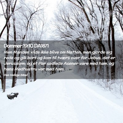 Picture 02 - Dommer 19:10 DA1871 - Men Manden vilde ikke blive om Natten, men gjorde - Bible Verse Picture