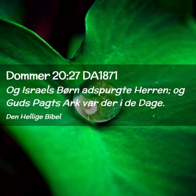 Picture 02 - Dommer 20:27 DA1871 - Og Israels Børn adspurgte Herren; og Guds Pagts - Bible Verse Picture
