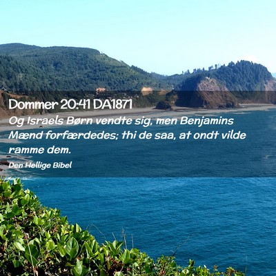 Picture 02 - Dommer 20:41 DA1871 - Og Israels Børn vendte sig, men Benjamins Mænd - Bible Verse Picture