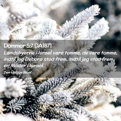 Picture 02 - Dommer 5:7 DA1871 - Landsbyerne i Israel vare tomme, de vare tomme, - Bible Verse Picture