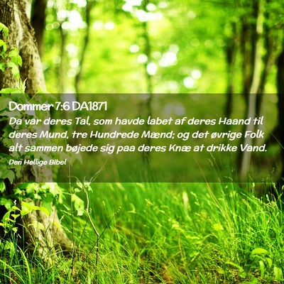 Picture 02 - Dommer 7:6 DA1871 - Da var deres Tal, som havde labet af deres Haand - Bible Verse Picture