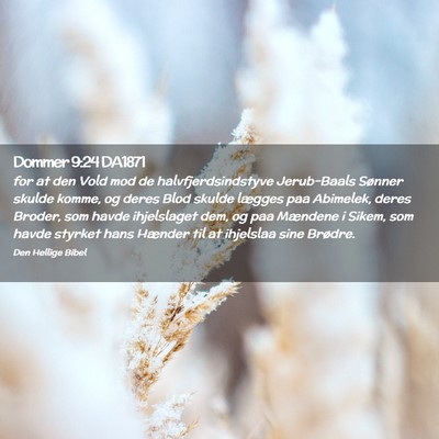 Picture 02 - Dommer 9:24 DA1871 - for at den Vold mod de halvfjerdsindstyve - Bible Verse Picture