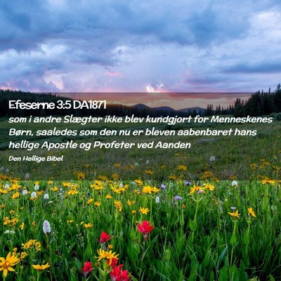Picture 02 - Efeserne 3:5 DA1871 - som i andre Slægter ikke blev kundgjort for - Bible Verse Picture