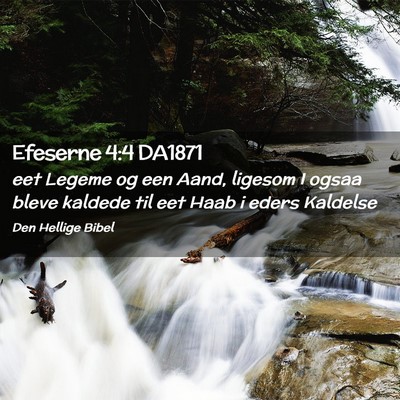 Picture 02 - Efeserne 4:4 DA1871 - eet Legeme og een Aand, ligesom I ogsaa bleve - Bible Verse Picture