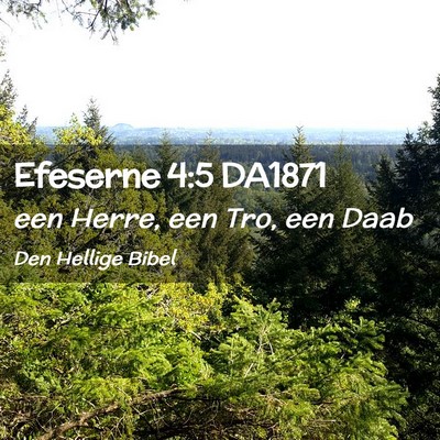 Picture 02 - Efeserne 4:5 DA1871 - een Herre, een Tro, een - Bible Verse Picture