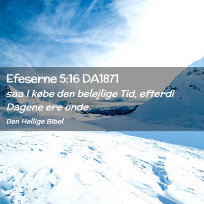 Picture 02 - Efeserne 5:16 DA1871 - saa I købe den belejlige Tid, efterdi Dagene ere - Bible Verse Picture