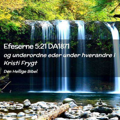 Picture 02 - Efeserne 5:21 DA1871 - og underordne eder under hverandre i Kristi - Bible Verse Picture