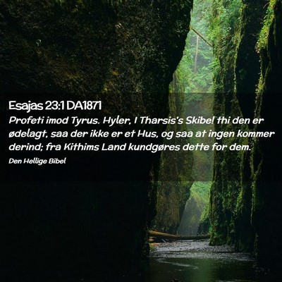 Picture 02 - Esajas 23:1 DA1871 - Profeti imod Tyrus. Hyler, I Tharsis's Skibe! thi - Bible Verse Picture