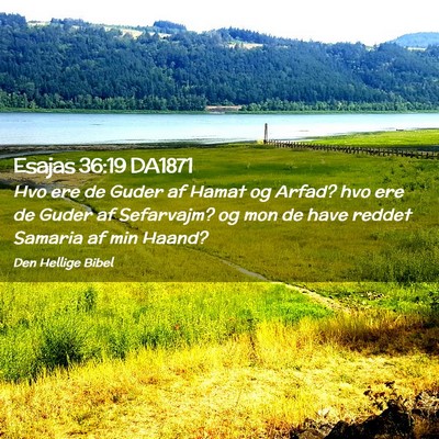 Picture 02 - Esajas 36:19 DA1871 - Hvo ere de Guder af Hamat og Arfad? hvo ere de - Bible Verse Picture