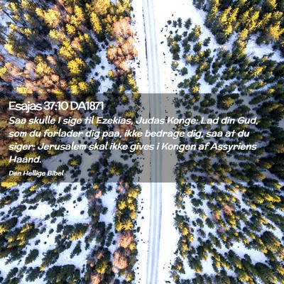 Picture 02 - Esajas 37:10 DA1871 - Saa skulle I sige til Ezekias, Judas Konge: Lad - Bible Verse Picture