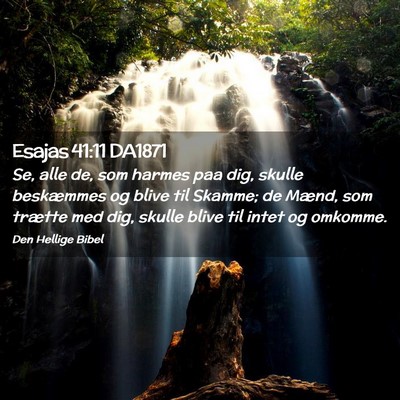 Picture 02 - Esajas 41:11 DA1871 - Se, alle de, som harmes paa dig, skulle - Bible Verse Picture