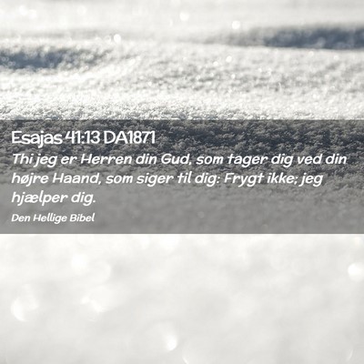 Picture 02 - Esajas 41:13 DA1871 - Thi jeg er Herren din Gud, som tager dig ved din - Bible Verse Picture