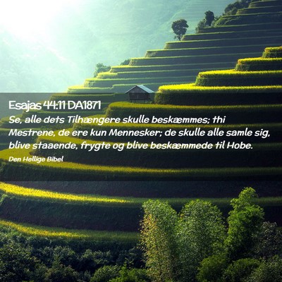 Picture 02 - Esajas 44:11 DA1871 - Se, alle dets Tilhængere skulle beskæmmes; thi - Bible Verse Picture