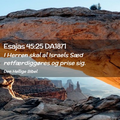 Picture 02 - Esajas 45:25 DA1871 - I Herren skal al Israels Sæd retfærdiggøres og - Bible Verse Picture