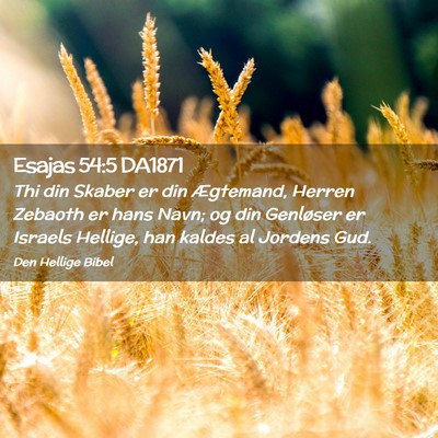 Picture 02 - Esajas 54:5 DA1871 - Thi din Skaber er din Ægtemand, Herren Zebaoth - Bible Verse Picture