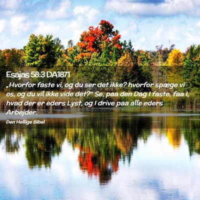 Picture 02 - Esajas 58:3 DA1871 - „Hvorfor faste vi, og du ser det ikke? hvorfor - Bible Verse Picture