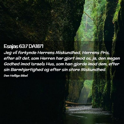 Picture 02 - Esajas 63:7 DA1871 - Jeg vil forkynde Herrens Miskundhed, Herrens - Bible Verse Picture