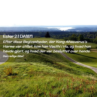 Picture 02 - Ester 2:1 DA1871 - Efter disse Begivenheder, der Kong Ahasverus's - Bible Verse Picture