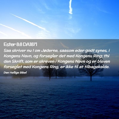 Picture 02 - Ester 8:8 DA1871 - Saa skriver nu I om Jøderne, saasom eder godt - Bible Verse Picture