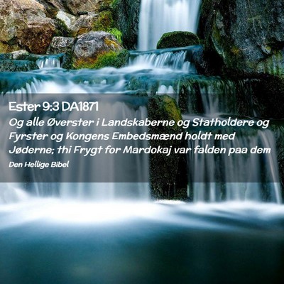 Picture 02 - Ester 9:3 DA1871 - Og alle Øverster i Landskaberne og Statholdere - Bible Verse Picture