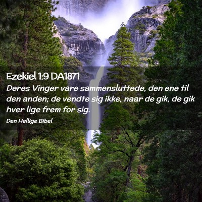 Picture 02 - Ezekiel 1:9 DA1871 - Deres Vinger vare sammensluttede, den ene til den - Bible Verse Picture
