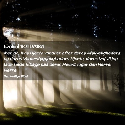 Picture 02 - Ezekiel 11:21 DA1871 - Men de, hvis Hjerte vandrer efter deres - Bible Verse Picture
