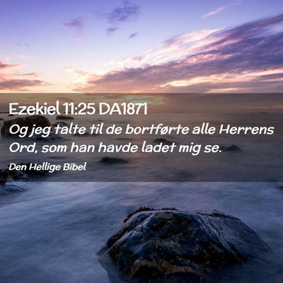 Picture 02 - Ezekiel 11:25 DA1871 - Og jeg talte til de bortførte alle Herrens Ord, - Bible Verse Picture