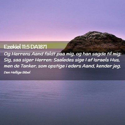 Picture 02 - Ezekiel 11:5 DA1871 - Og Herrens Aand faldt paa mig, og han sagde til - Bible Verse Picture