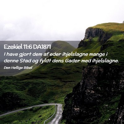 Picture 02 - Ezekiel 11:6 DA1871 - I have gjort dem af eder ihjelslagne mange i - Bible Verse Picture