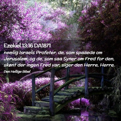 Picture 02 - Ezekiel 13:16 DA1871 - nemlig Israels Profeter, de, som spaaede om - Bible Verse Picture