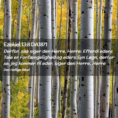 Picture 02 - Ezekiel 13:8 DA1871 - Derfor, saa siger den Herre, Herre: Efterdi eders - Bible Verse Picture