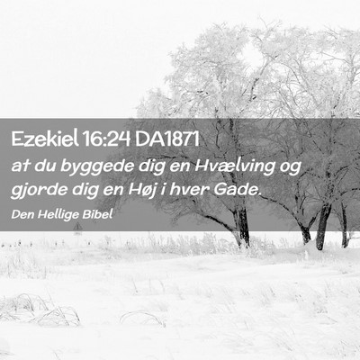 Picture 02 - Ezekiel 16:24 DA1871 - at du byggede dig en Hvælving og gjorde dig en - Bible Verse Picture