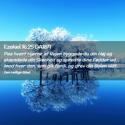 Picture 02 - Ezekiel 16:25 DA1871 - Paa hvert Hjørne af Vejen byggede du din Høj og - Bible Verse Picture