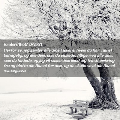 Picture 02 - Ezekiel 16:37 DA1871 - Derfor se, jeg samler alle dine Elskere, hvem du - Bible Verse Picture