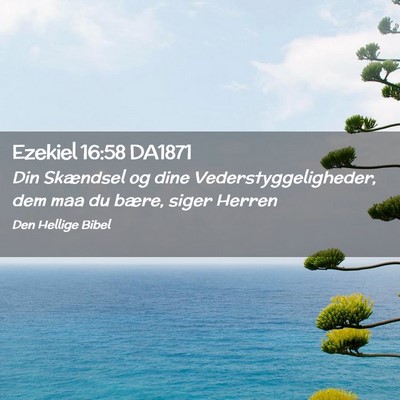 Picture 02 - Ezekiel 16:58 DA1871 - Din Skændsel og dine Vederstyggeligheder, dem - Bible Verse Picture