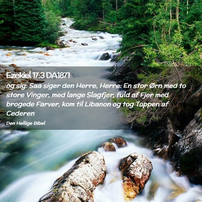 Picture 02 - Ezekiel 17:3 DA1871 - og sig: Saa siger den Herre, Herre: En stor Ørn - Bible Verse Picture