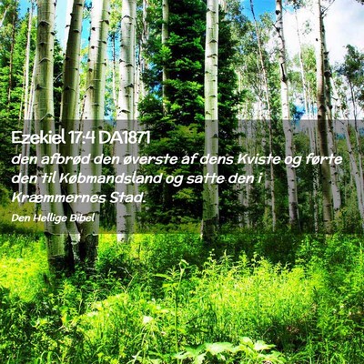 Picture 02 - Ezekiel 17:4 DA1871 - den afbrød den øverste af dens Kviste og førte - Bible Verse Picture